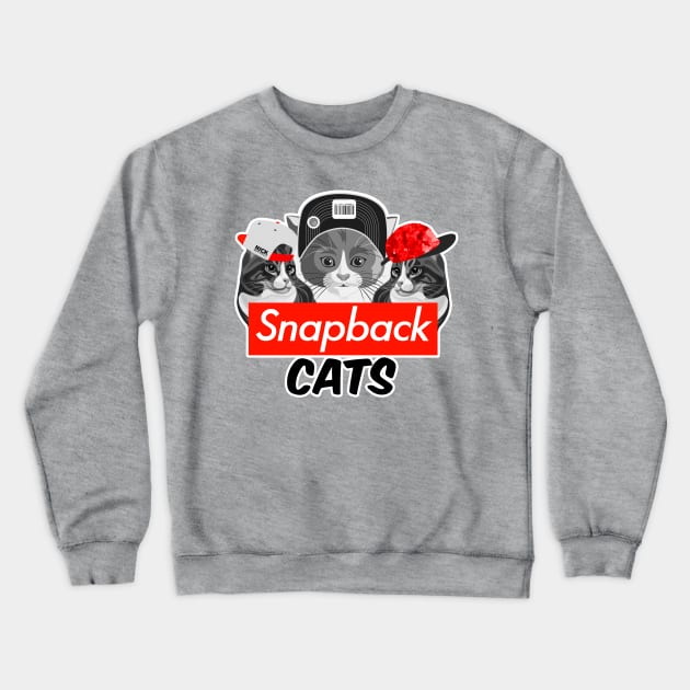 Snapback Cats Crewneck Sweatshirt by nickbuccelli